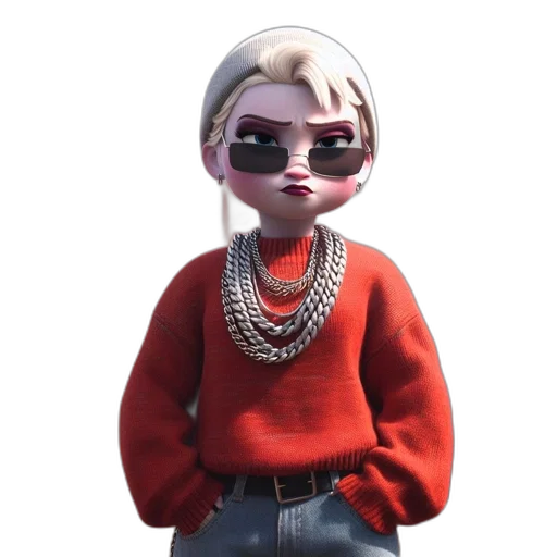 jacket, jewelry, staff, 3d render transparent PNG cut-out
