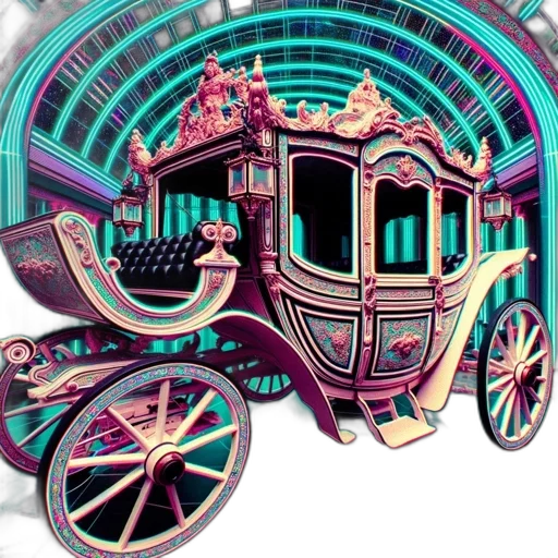 car, concept art, pixel art, vaporwave transparent PNG cut-out