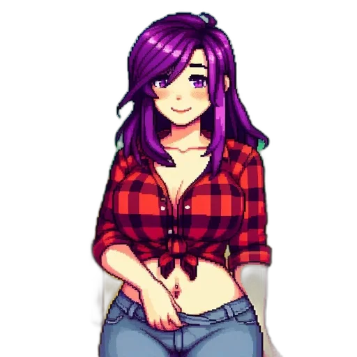 dress, jacket, pixel art, anime transparent PNG cut-out