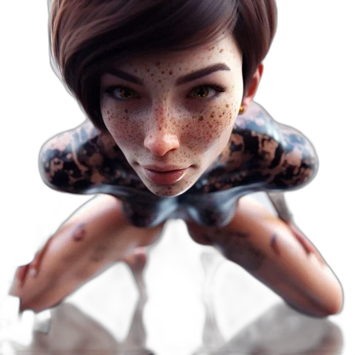 face, robot, dress, creature transparent PNG cut-out