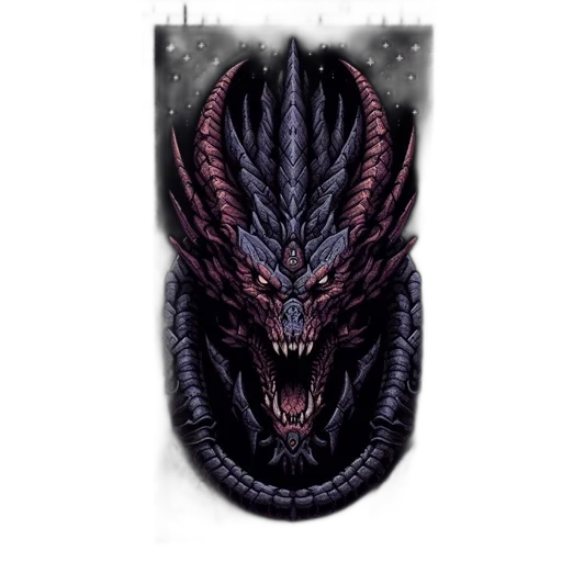 dragon, creature, mask, fantasy art transparent PNG cut-out