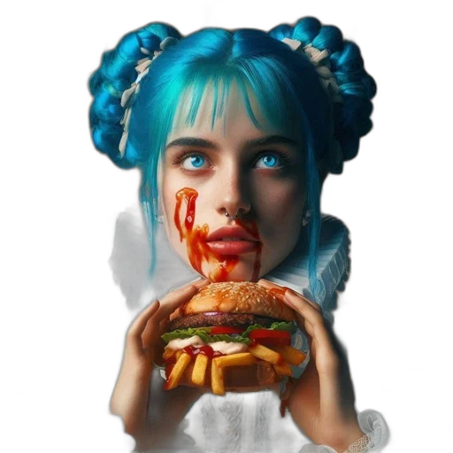 food, face, creature, dress transparent PNG cut-out