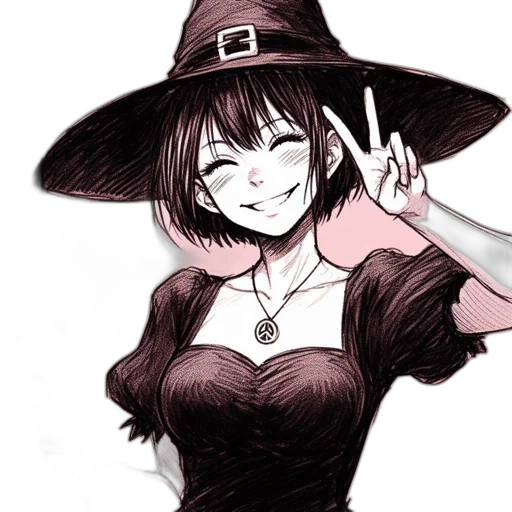 hat, dress, staff, creature transparent PNG cut-out