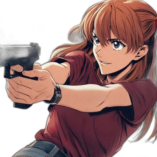 weapon, anime, comic book art, cartoon transparent PNG cut-out