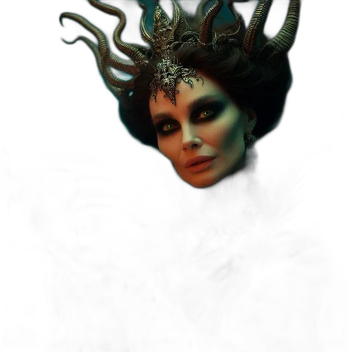 crown, creature, mask, hair transparent PNG cut-out