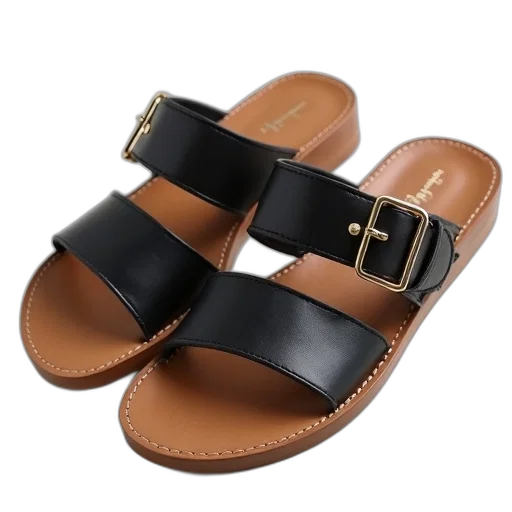 shoes, pair, black, brown transparent PNG cut-out