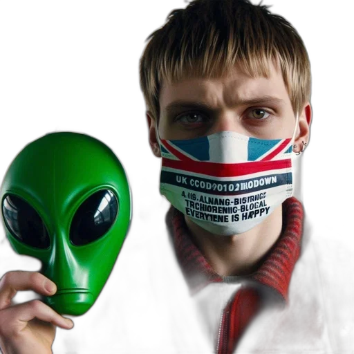 mask, face, concept art, 3d render transparent PNG cut-out