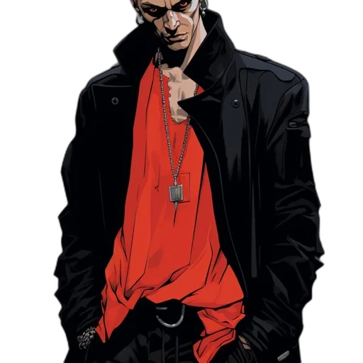 jacket, comic book art, concept art, cyberpunk transparent PNG cut-out