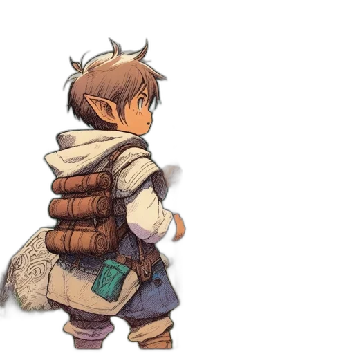 jacket, weapon, staff, concept art transparent PNG cut-out