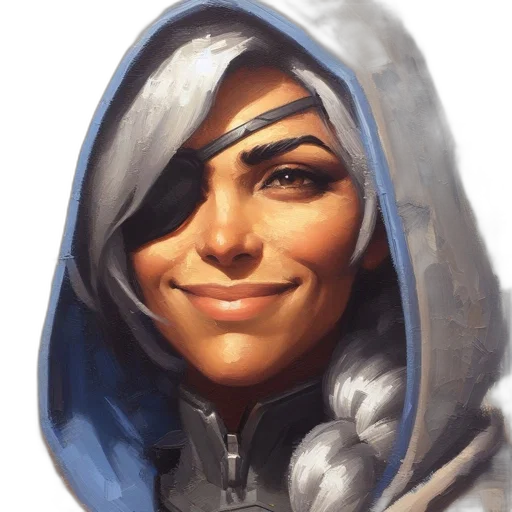 face, jacket, staff, weapon transparent PNG cut-out