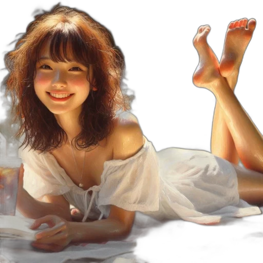 dress, shoes, photorealistic, oil painting transparent PNG cut-out