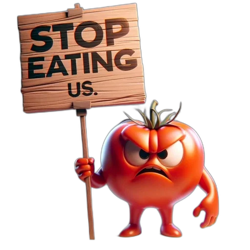 food, anthropomorphic, tomato, character transparent PNG cut-out