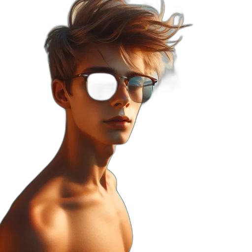 face, mask, hair, robot transparent PNG cut-out