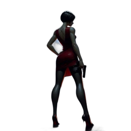 dress, staff, robot, weapon transparent PNG cut-out