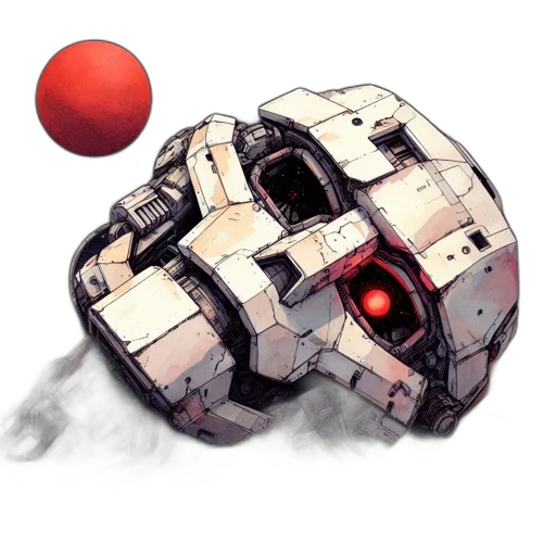 robot, weapon, concept art, pixel art transparent PNG cut-out