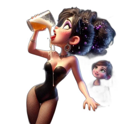dress, concept art, cartoon, 3d render transparent PNG cut-out