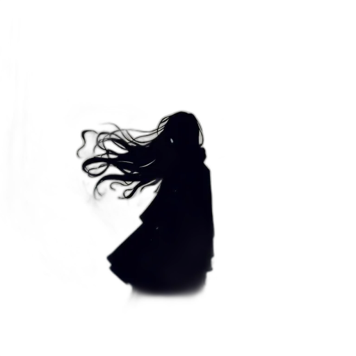 hair, dress, mask, creature transparent PNG cut-out