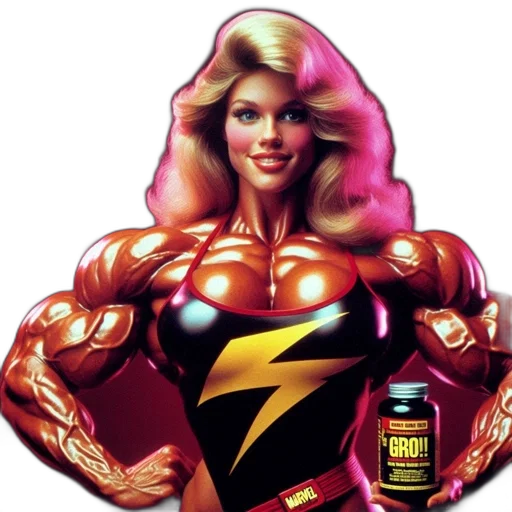comic book art, muscular, woman, red transparent PNG cut-out