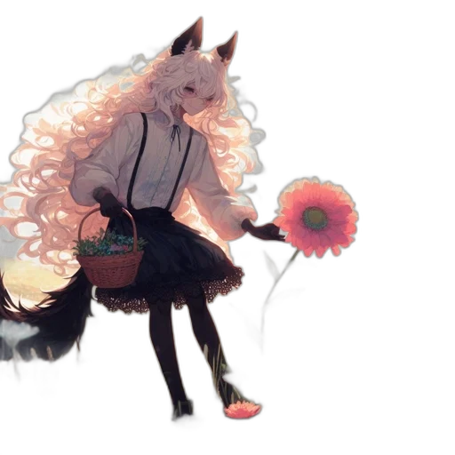 flower, creature, dress, dragon transparent PNG cut-out