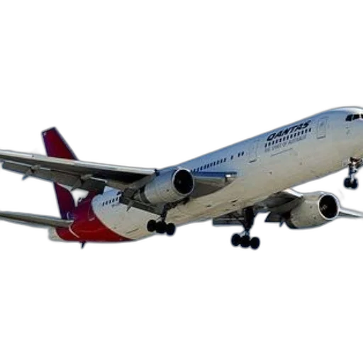 3d render, photorealistic, qantas, airplane transparent PNG cut-out