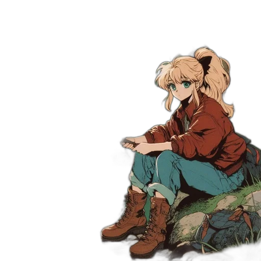 dragon, jacket, weapon, anime transparent PNG cut-out
