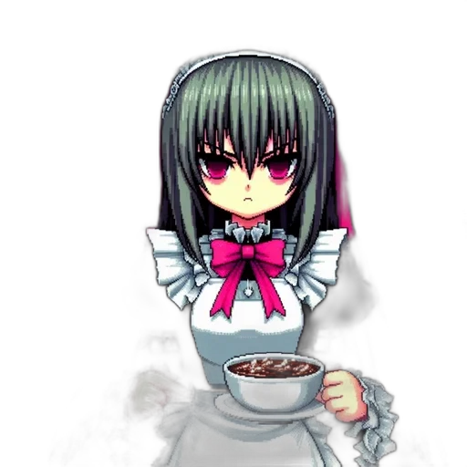 food, staff, robot, pixel art transparent PNG cut-out