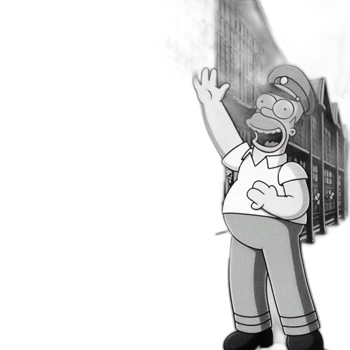 staff, hat, jacket, robot transparent PNG cut-out