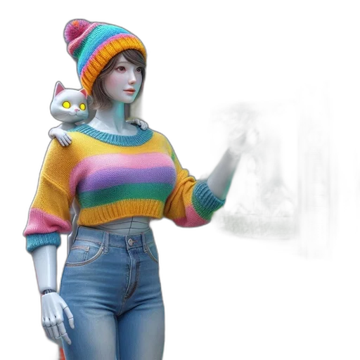 hat, jacket, dress, robot transparent PNG cut-out