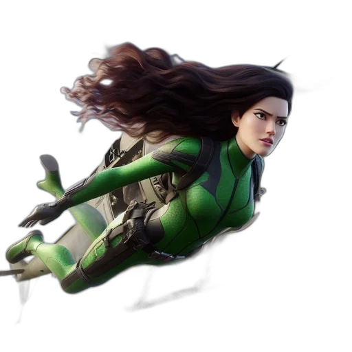 hair, concept art, comic book art, fantasy art transparent PNG cut-out