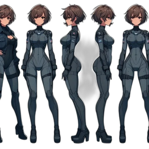 jacket, dress, robot, concept art transparent PNG cut-out