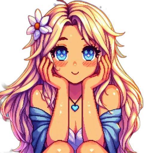 dress, pixel art, anime, cartoon transparent PNG cut-out