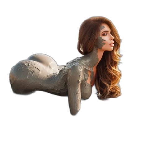 hair, creature, mask, concept art transparent PNG cut-out