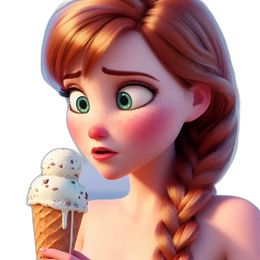 face, food, 3d render, photorealistic transparent PNG cut-out