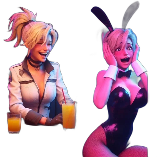 concept art, pixel art, 3d render, anime transparent PNG cut-out