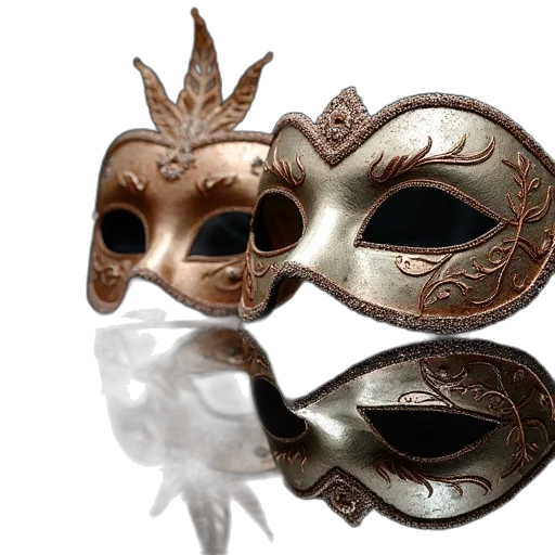 mask, crown, jewelry, shoes transparent PNG cut-out