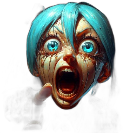 face, mask, creature, staff transparent PNG cut-out