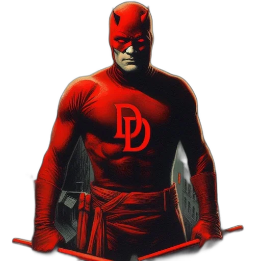 comic book art, concept art, 3d render, red transparent PNG cut-out