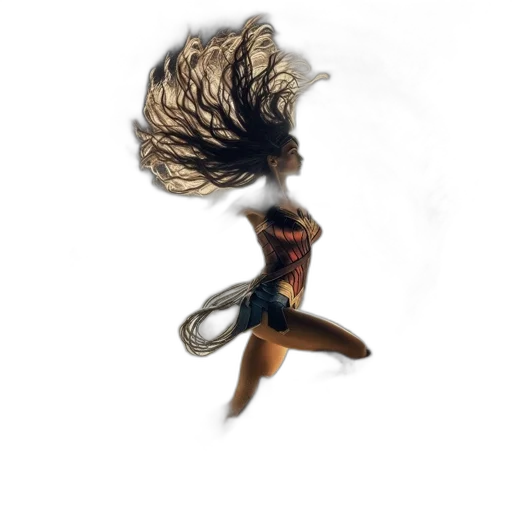 hair, mask, creature, staff transparent PNG cut-out