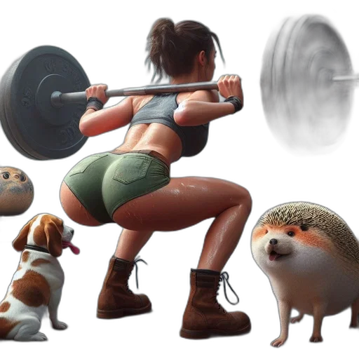 concept art, photorealistic, 3d render, gym transparent PNG cut-out