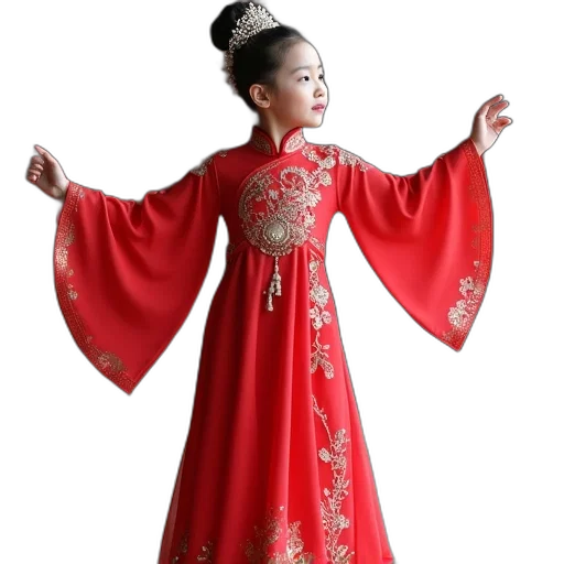 dress, photorealistic, 3d render, red transparent PNG cut-out