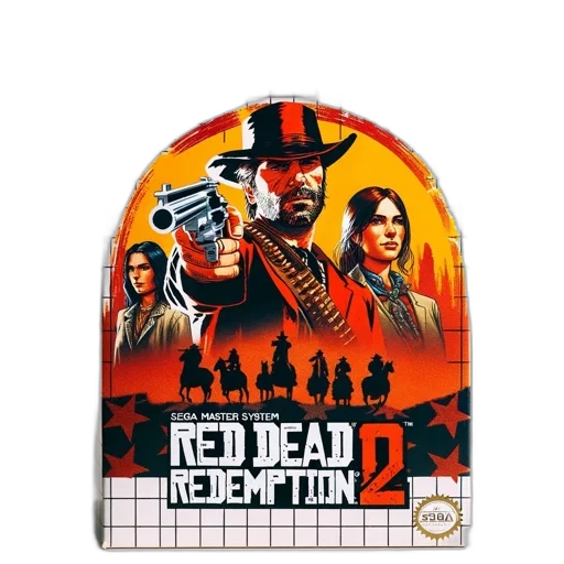 concept art, comic book art, pixel art, red transparent PNG cut-out