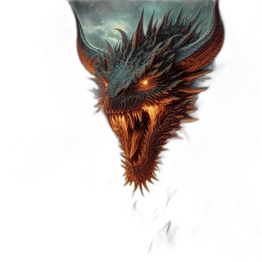 dragon, mask, face, creature transparent PNG cut-out