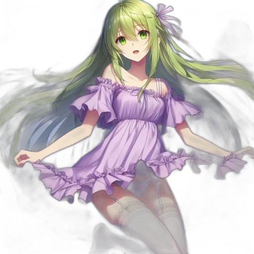 dress, staff, weapon, flower transparent PNG cut-out