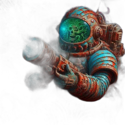 robot, mask, weapon, creature transparent PNG cut-out
