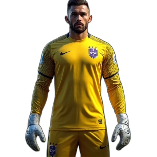 concept art, photorealistic, goalkeeper, kit transparent PNG cut-out