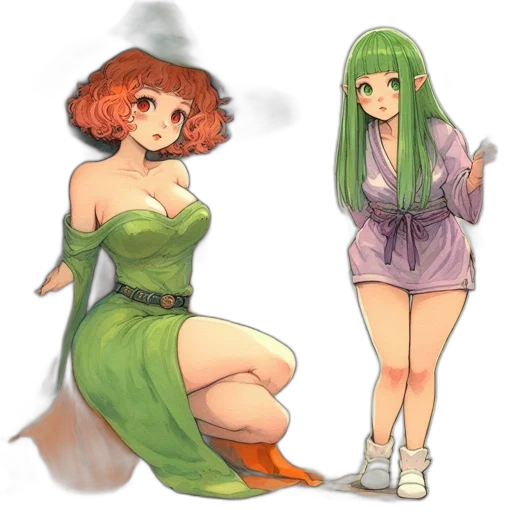 dress, concept art, pixel art, anime transparent PNG cut-out