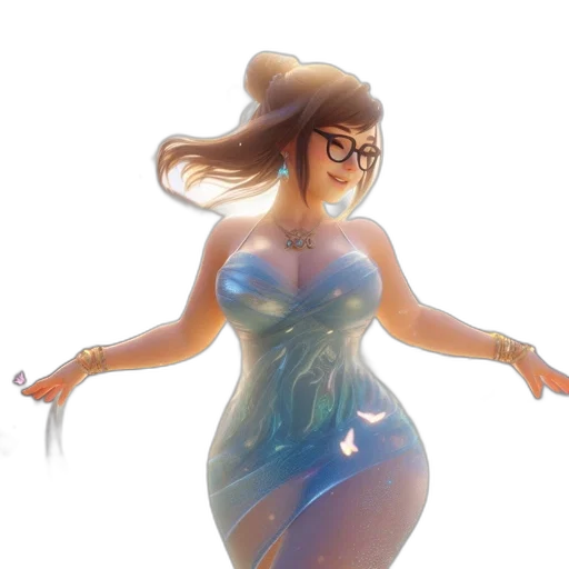 dress, concept art, fantasy art, 3d render transparent PNG cut-out
