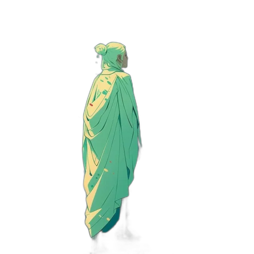 dress, jacket, crown, staff transparent PNG cut-out