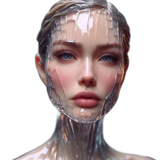 face, robot, hair, jewelry transparent PNG cut-out
