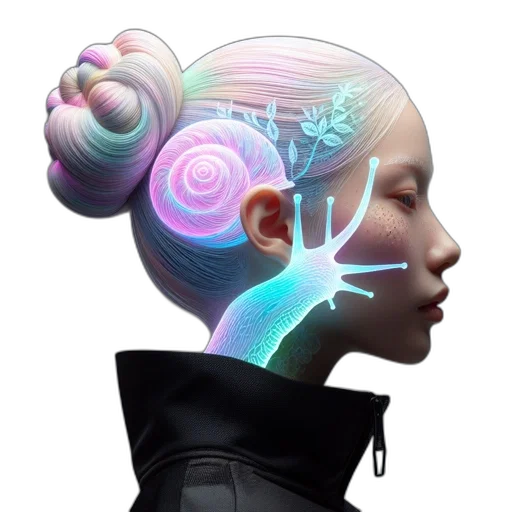 face, mask, robot, hair transparent PNG cut-out